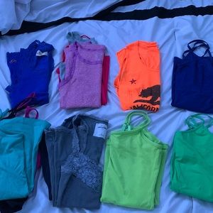 13 tanks, Hollister, Abercrombie, Arizona, Forever 21, Cooper Key,Green soda,unk